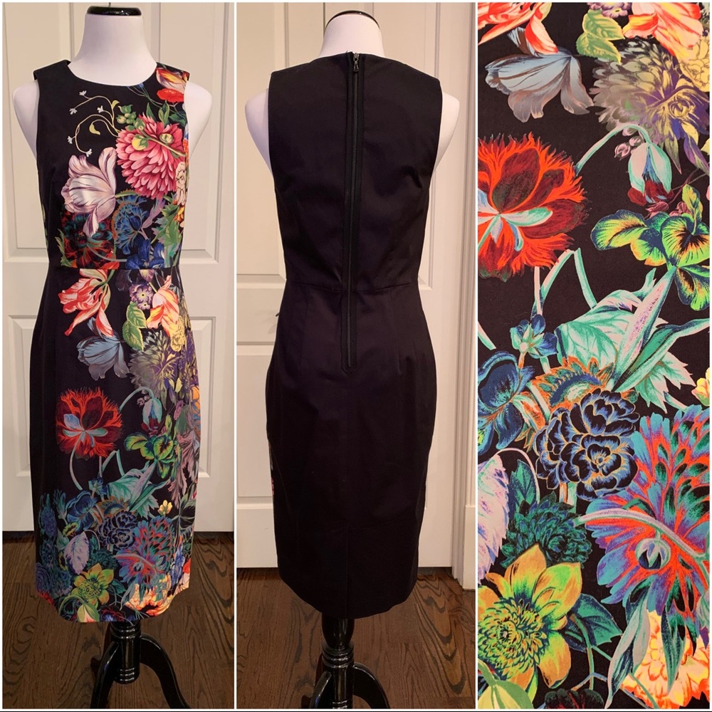 Anthropologie Leifsdottir Floral Sheath Dress, EUC
